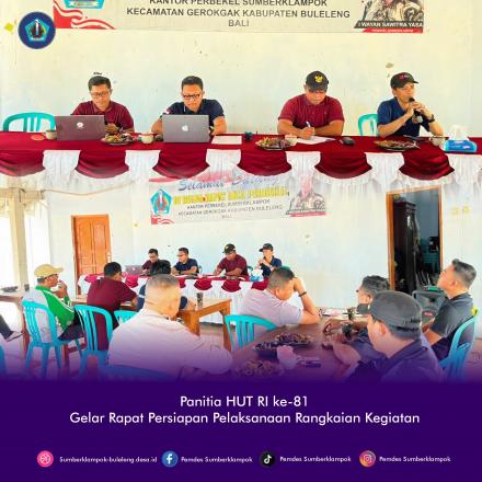 Panitia HUT RI ke-81 Desa Sumberklampok Gelar Rapat Persiapan Pelaksanaan Rangkaian Kegiatan